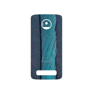 MAHOOT Turquoise feathers Cover Sticker for Motorola Moto Z Play