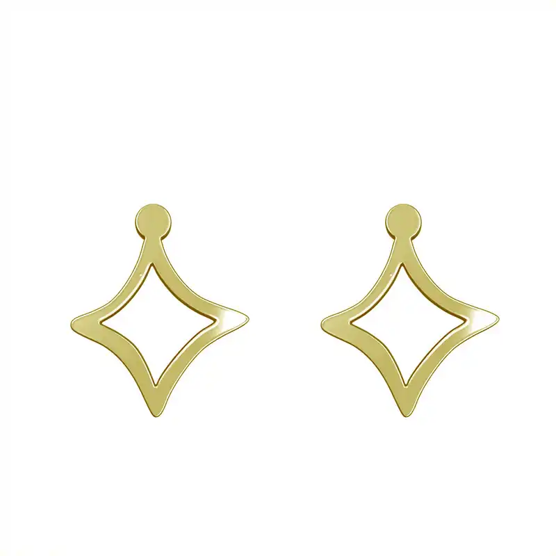 گوشواره طلا 18 عیار زنانه مدوپد مدل ستاره کد GA1-15485