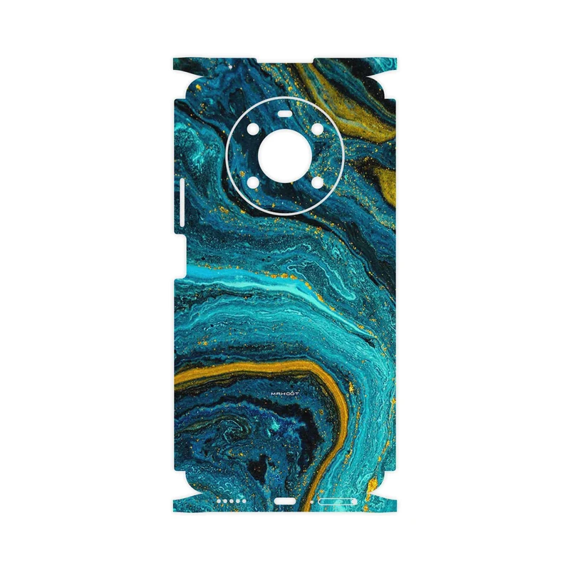 برچسب پوششی ماهوت مدل Turquoise marblewith golden streaks-FullSkin مناسب برای گوشی موبایل آنر X9 4G