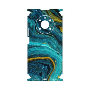 MAHOOT Turquoise marblewith golden streaks-FullSkin Cover Sticker for Honor X9 4G
