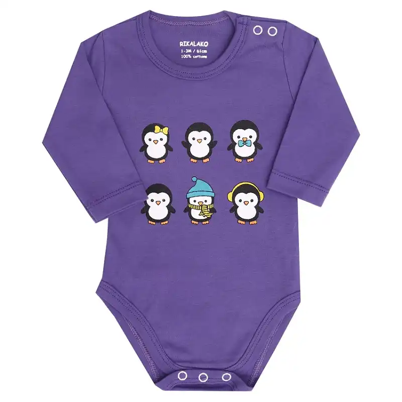 بادی آستین بلند نوزادی ریکالاکو مدل برفا