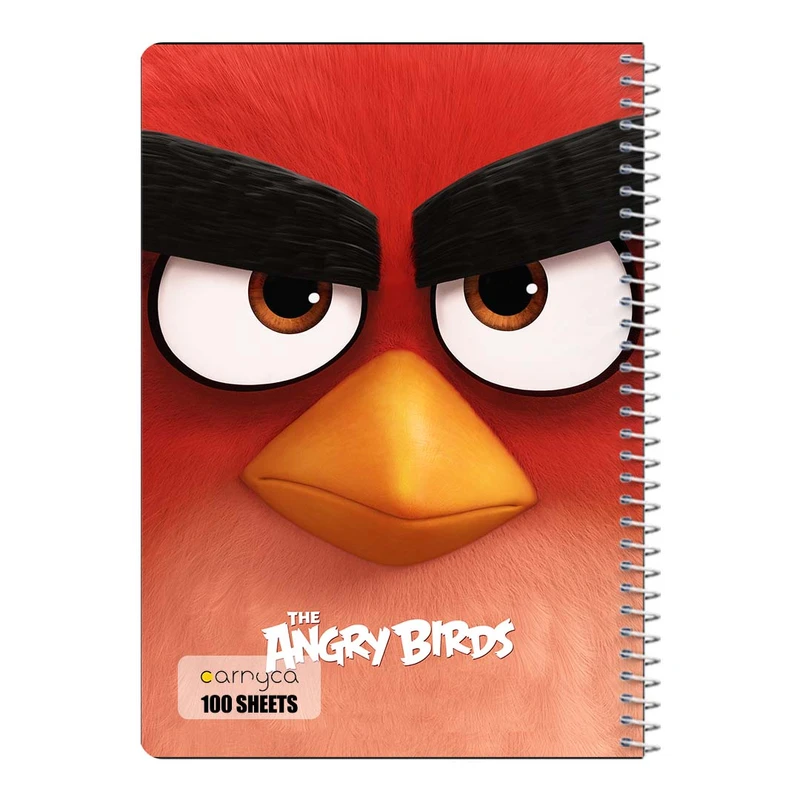 دفتر مشق 100 برگ سیمی کارنیکا طرح پرندگان خشمگین The Angry Birds کد 42793