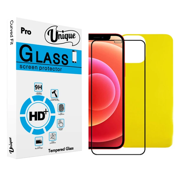 محافظ صفحه نمایش و پشت يونيک مدل +Clear مناسب برای گوشی موبایل اپل iPhone 12 Pro Max