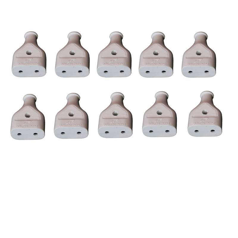 دو شاخه مادگی فراز الکتریک کد White بسته 10 عددی