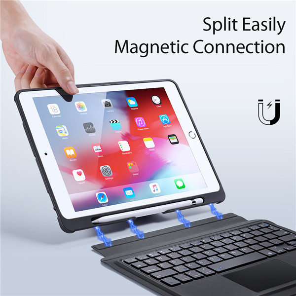 کیف کلاسوری کیبورد دار دوکس دوکیس مدل Svsam001 مناسب برای تبلت اپل iPad 6 (2018) / iPad 5 (2017) / iPad Air 2 / iPad Air / iPad Pro 9.7 (2016)