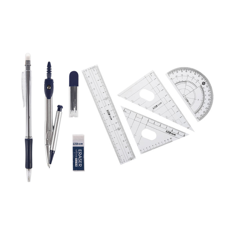 ست پرگار و خط کش آر یو آی مدل Compass Set 7006