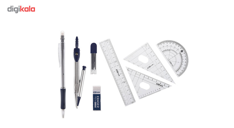 ست پرگار و خط کش آر یو آی مدل Compass Set 7006