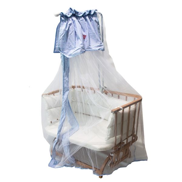 پشه بند تخت به همراه میله کیدبو مدل Blue Marine