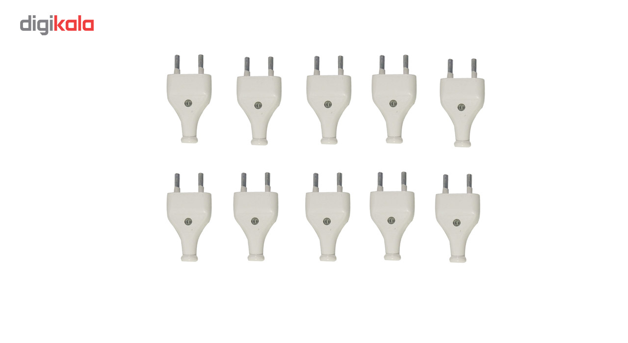 دوشاخه برق الکترو فراز مدل White بسته 10 عددی