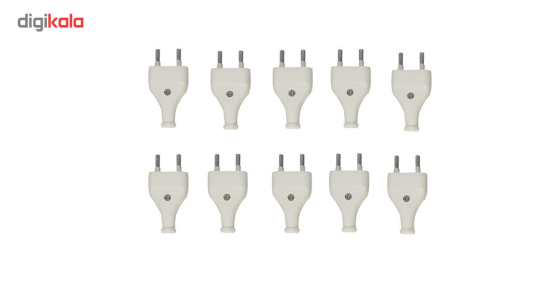 دوشاخه برق الکترو فراز مدل White بسته 10 عددی