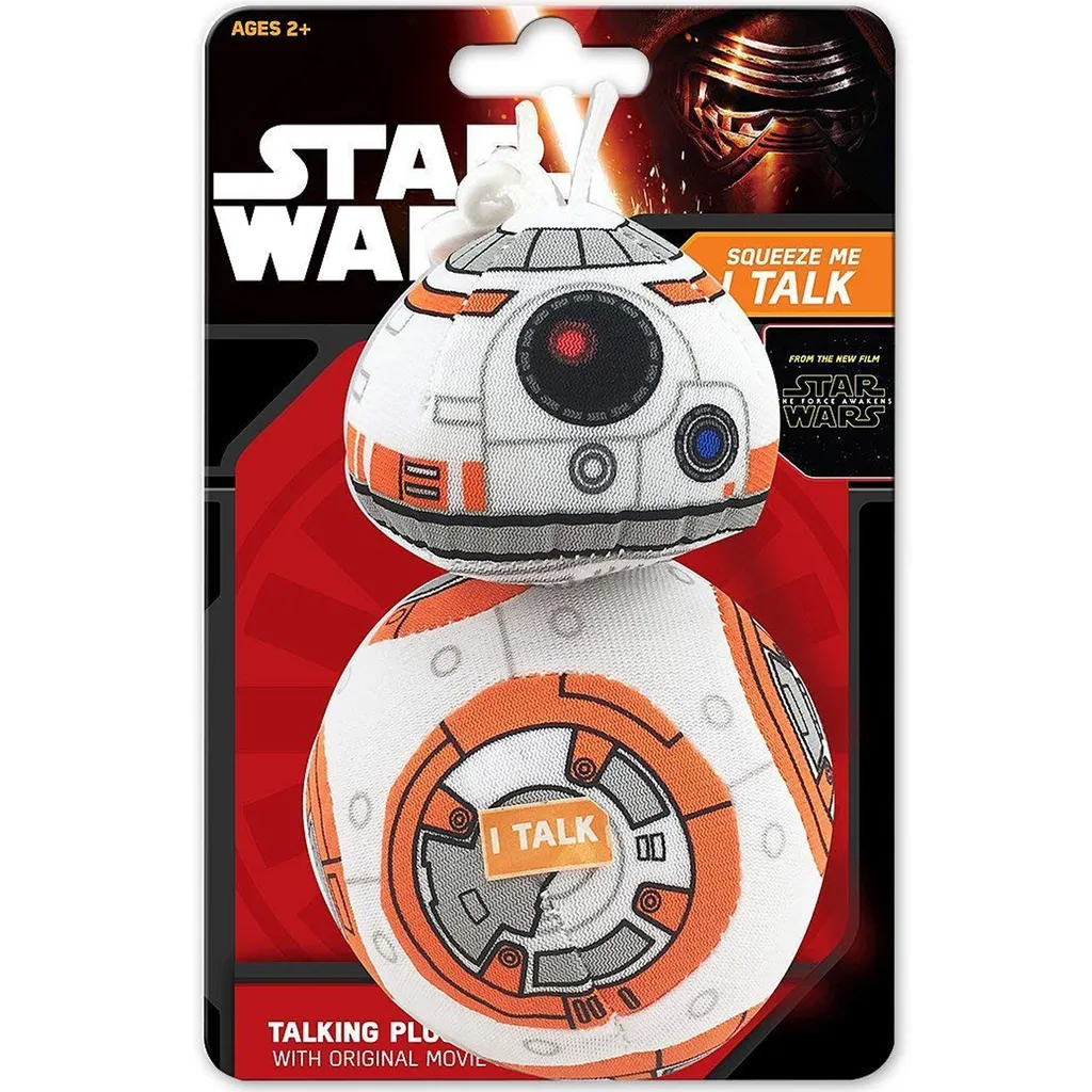 عروسک پولیشی استار وارز کلیپ دار سخنگو مدل BB-8 Talking Plush Clip-on