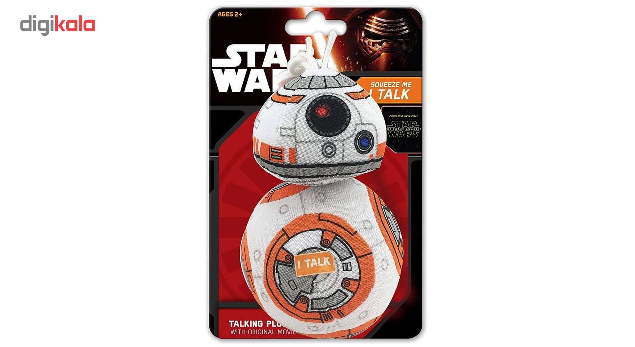 عروسک پولیشی استار وارز کلیپ دار سخنگو مدل BB-8 Talking Plush Clip-on