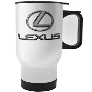 ماگ ماشین آکو مدل Lexus logo silver emblem گنجایش 0.47 لیتر