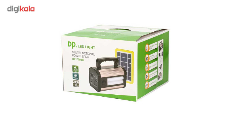 نورافکن دی پی مدل 7704 به همراه پنل خورشیدی