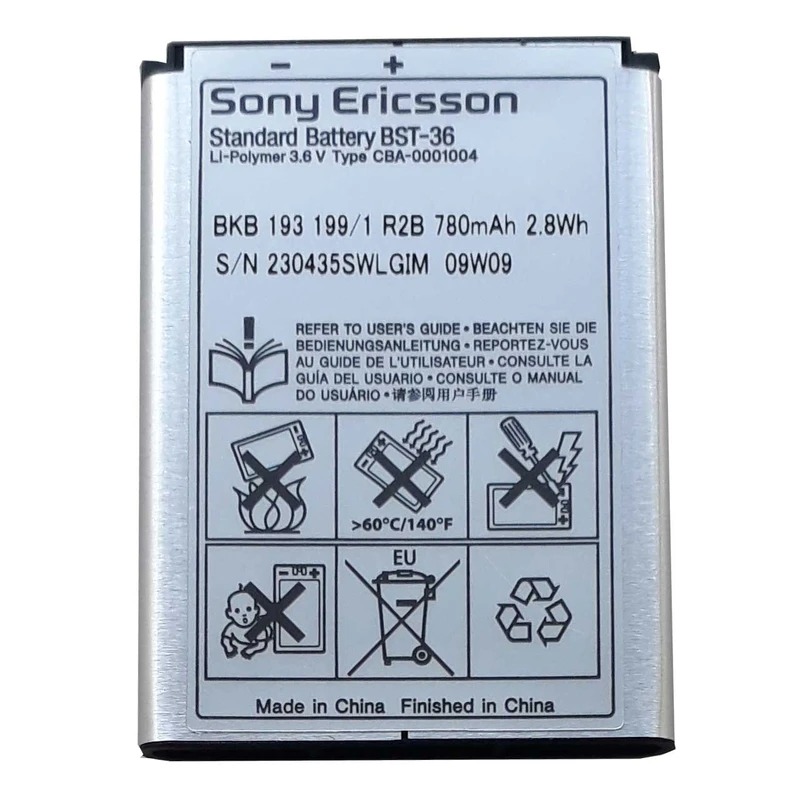 باتری موبایل مدل BST-36 ظرفیت 780 میلی آمپر ساعت