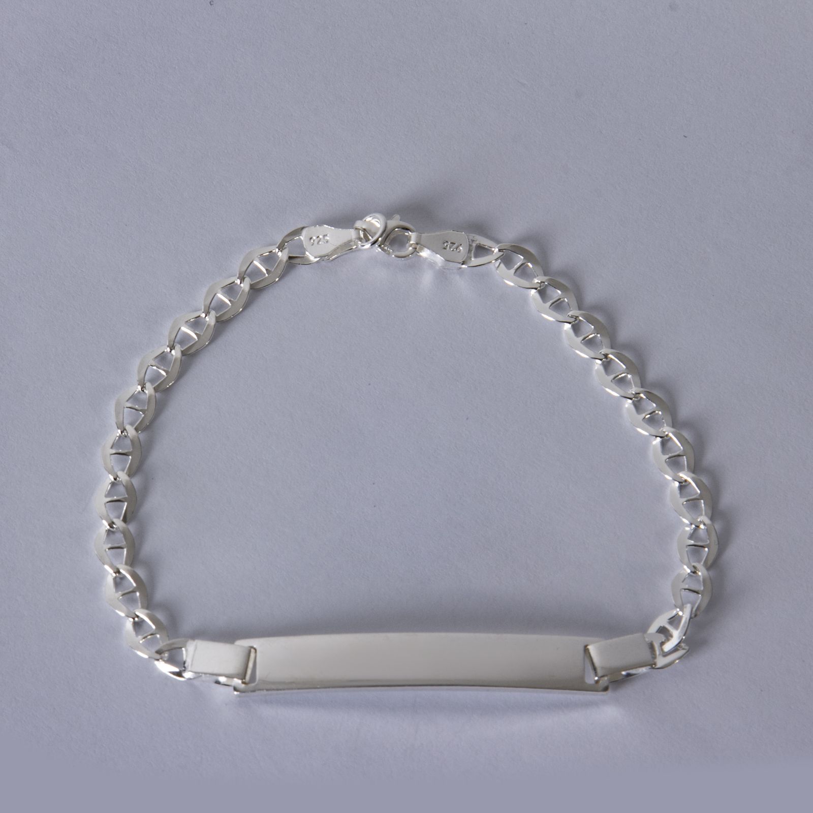 دستبند نقره زنانه بازرگانی میلادی مدل پلاک دار کد DP_003 -  - 3