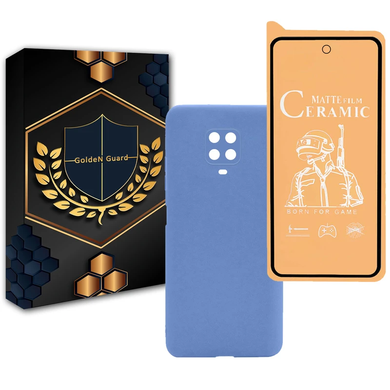 کاور گلدن گارد مدل سیلیکونی مناسب برای گوشی موبایل شیائومی Redmi Note 9S / 9 Pro به همراه محافظ صفحه نمایش