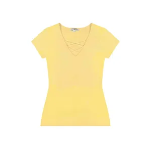 تی شرت آستین کوتاه دخترانه تالی وایل مدل STSCOLIBRU-YEL066