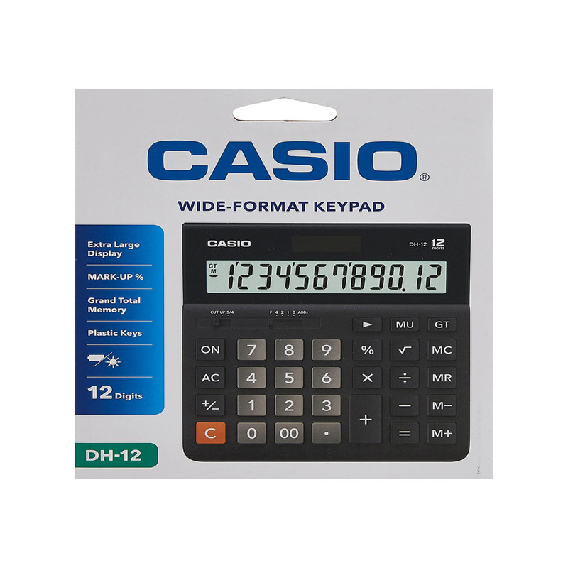 ماشین حساب کاسیو مدل DH-12-BK