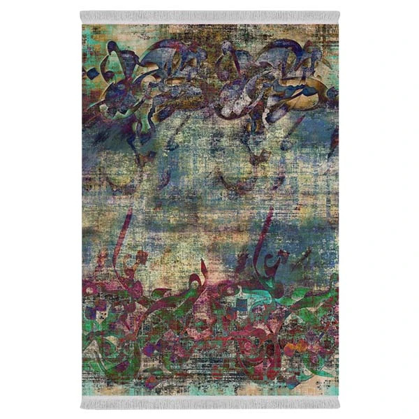 فرش پارچه‌ای دفه مدل فرشینه طرح مدرن کد 376