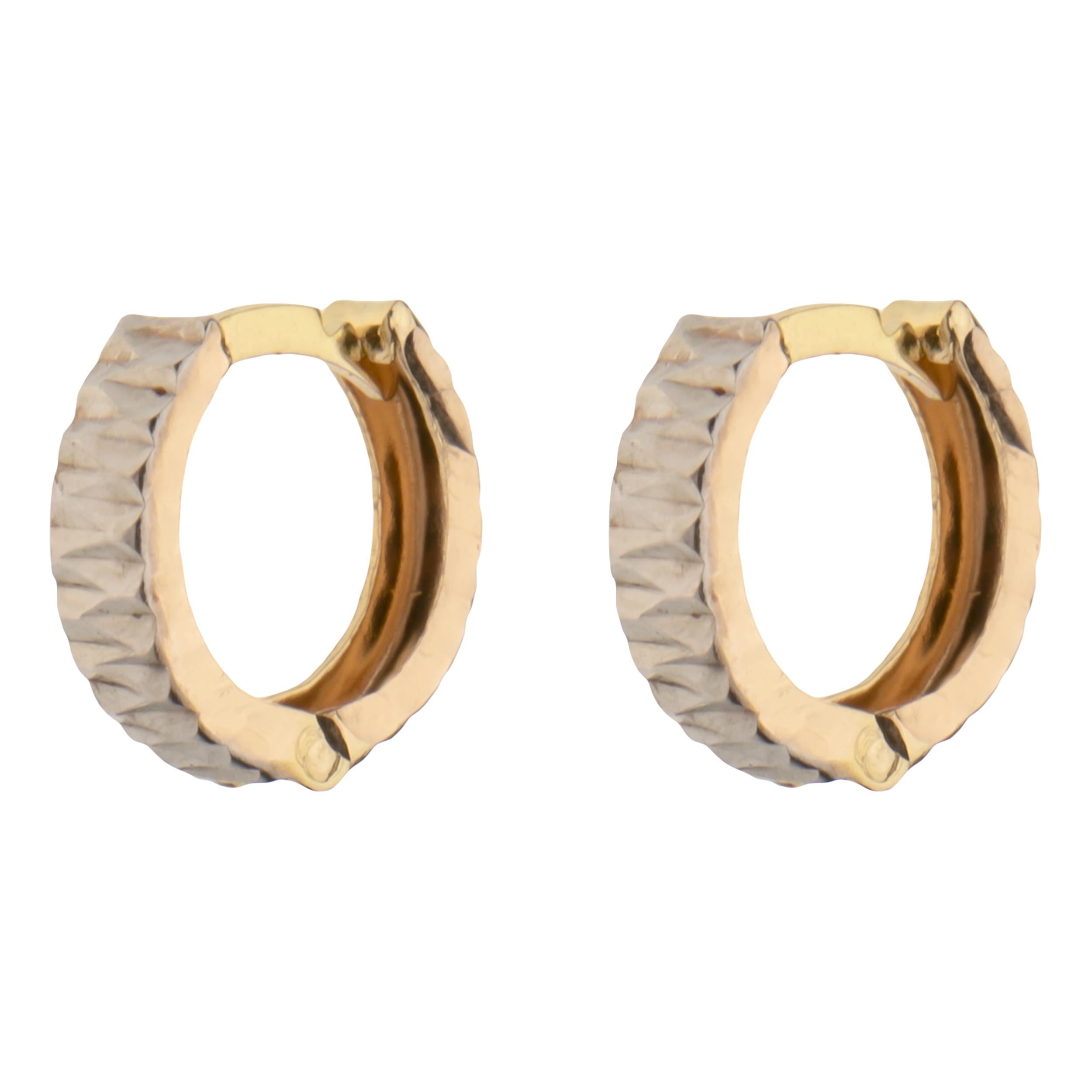 گوشواره حلقه‌ای طلا 18 عیار زنانه گلدم مدل E-3070029