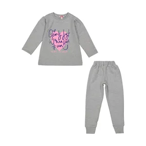 Madar 0070-22 Long Slive T-Shirt And Pants Set For Girls
