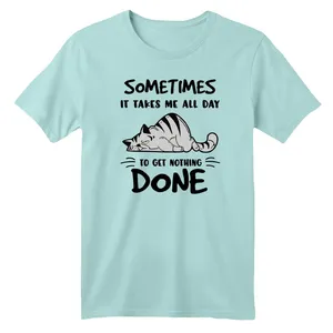 تی شرت آستین کوتاه بچگانه مدل گربه خوابیده