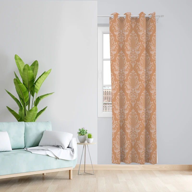 پرده طرح کلاسیک مدل مخمل پانچی کد  L 183 Z سایز 140x200 سانتی متر