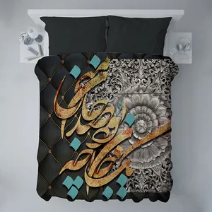 سرویس خواب طرح نقاشی خط یکنفره 4 تکه