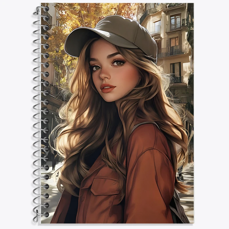 دفتر زبان 50 برگ خندالو مدل سه خط طرح دخترانه کد F6948