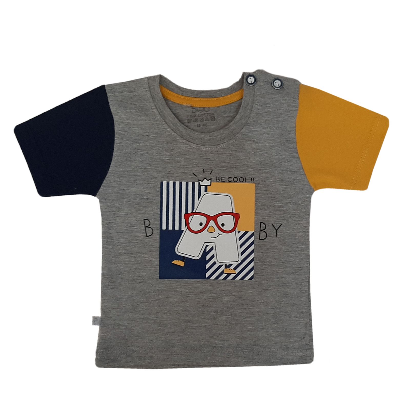ست تی شرت و شلوارک نوزادی بیبی بو طرح A مدل 3-9524 -  - 2