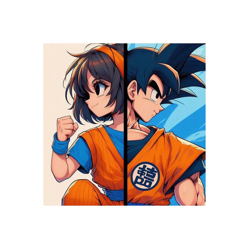 استیکر لپ تاپ و موبایل مدل انیمه طرح دراگون بال سان گوکو Dragon ball Son Goku کد 3836