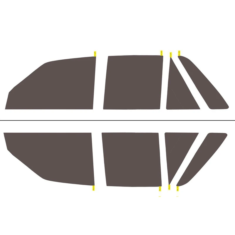 برچسب دودی شیشه اتومبیل ضد خش دولایه مدل ROADPOWER 2PLY مناسب برای خودروی پراید