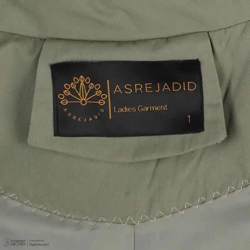 بارانی زنانه عصر جدید مدل 4007-7 رنگ زیتونی