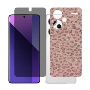 Glass Together model privacy Screen Protector Suitable for Xiaomi Redmi Note 13 Pro Plus Mobile Phone with Back cover sticker