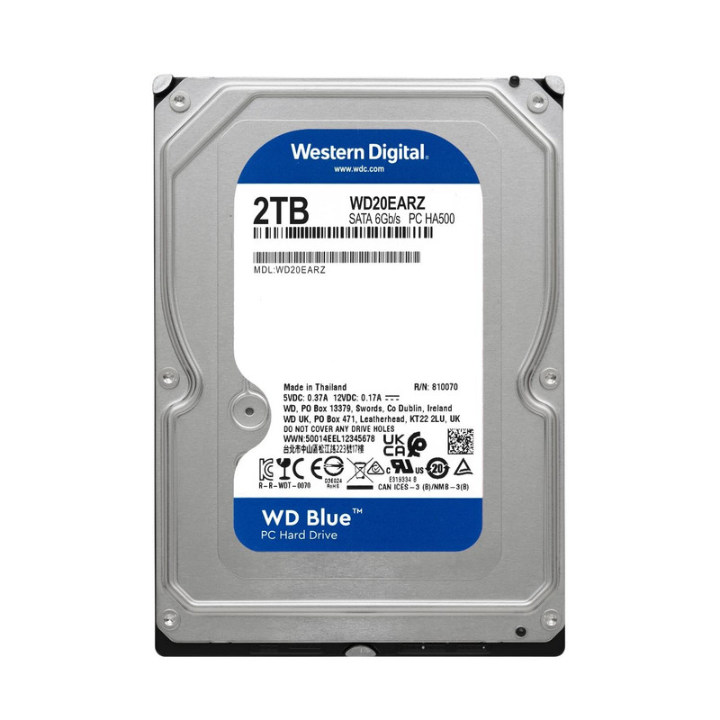 هارددیسک اینترنال وسترن دیجیتال مدل Blue WD20EARZ ظرفیت 2 ترابایت