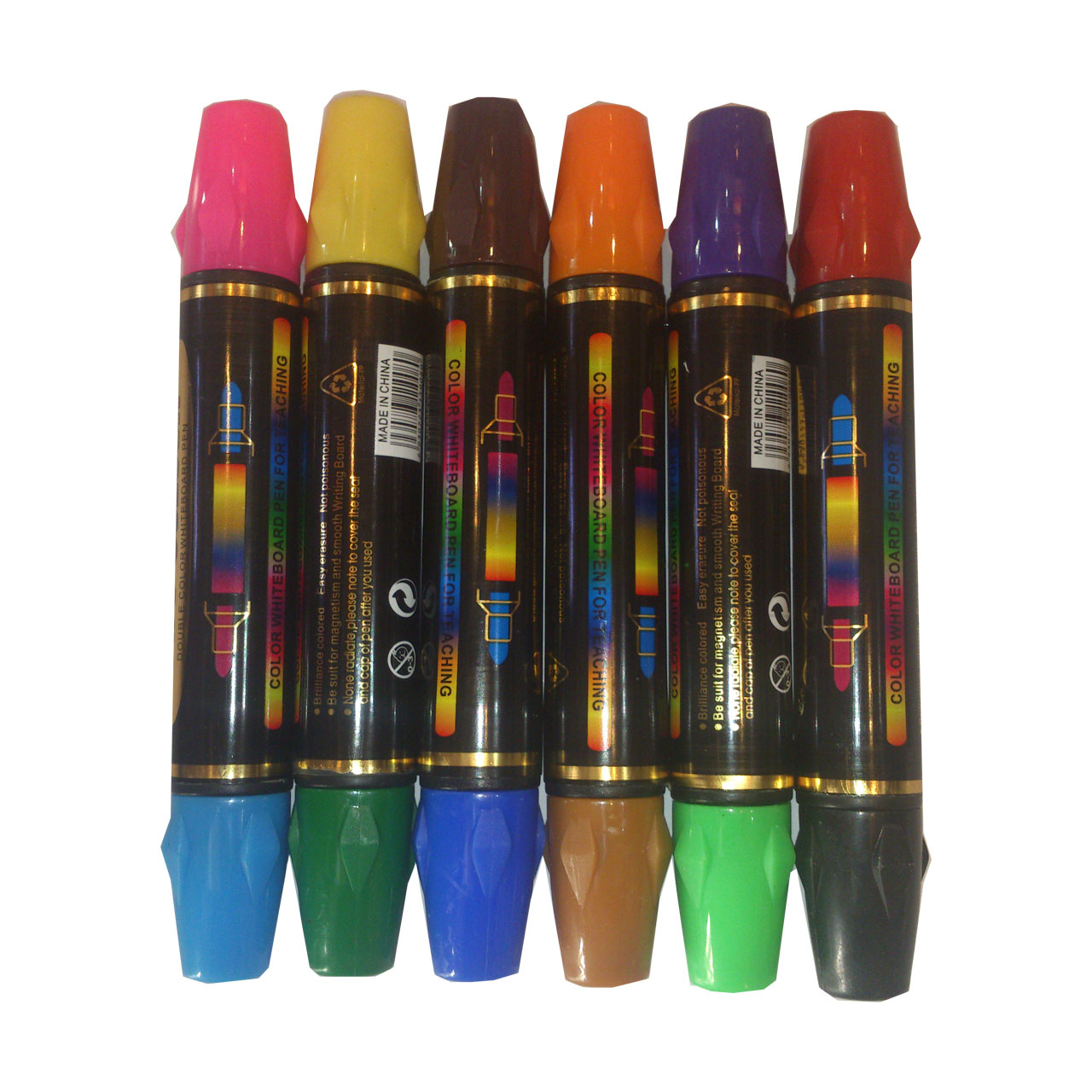 ماژیک وایت برد 12 رنگ مدل double color سایز R1