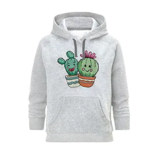 هودی زنانه مدل کاکتوس کد J224 رنگ طوسی