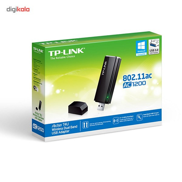 کارت شبکه USB بی‌سیم و دوباند تی‌پی-لبنک مدل Archer T4U AC1200