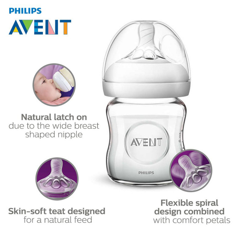 شیشه شیر اونت مدل پیرکس SCF051/17 Natural ظرفیت 120 میلی لیتر