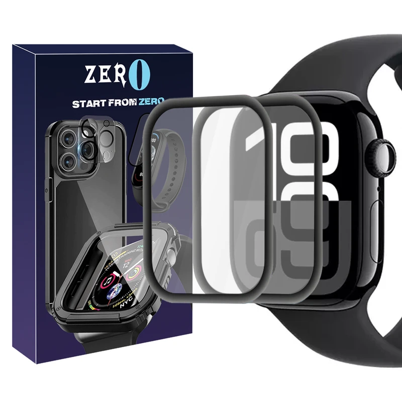 محافظ صفحه نمایش نانو زیرو مدل Pmma-ZR مناسب برای اپل واچ Series 10 46mm بسته دو عددی