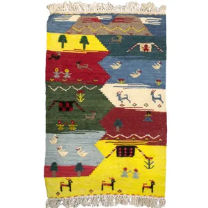 گلیم گبه دستبافت نیم متری گالری سلام کد 004