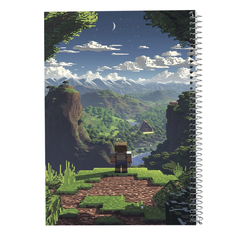 دفتر مشق 50 برگ مدوپد مدل ماینکرفت minecraft کد DF14030