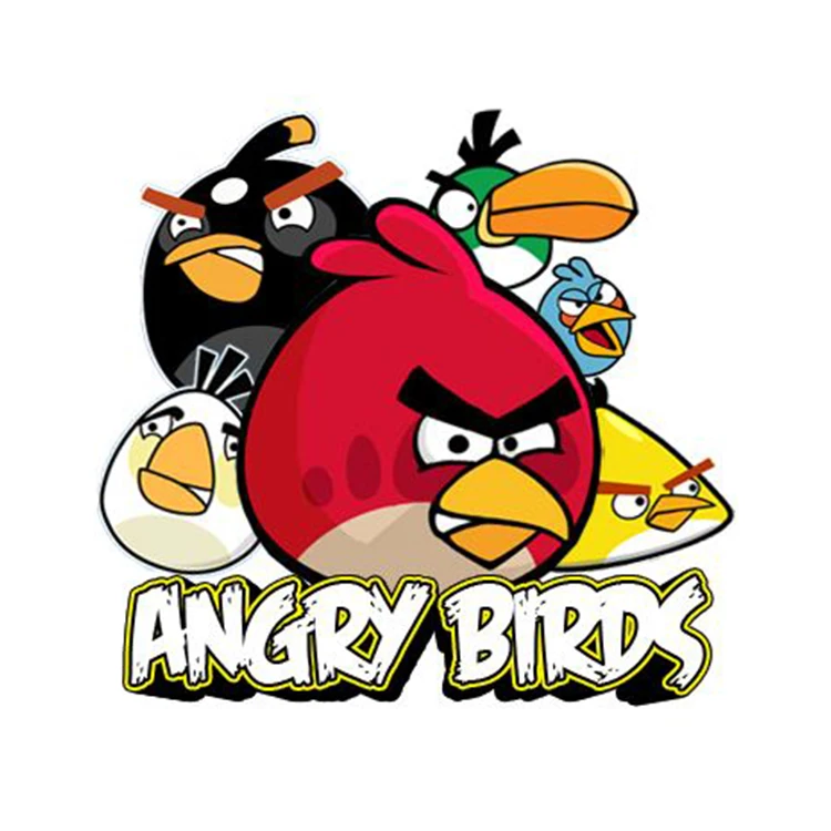 استیکر پارچه و لباس پاد آفرین مدل پرندگان خشمگین کد 1764