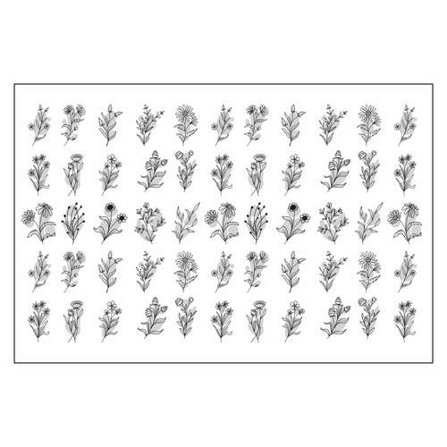 برچسب لنز ناخن طرح گل مدل L2058