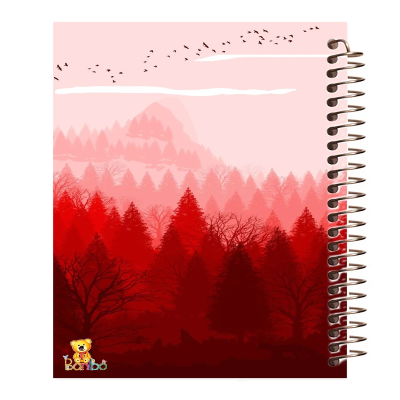 دفتر زبان 100 برگ بانیبو مدل جنگل کاج کد 175