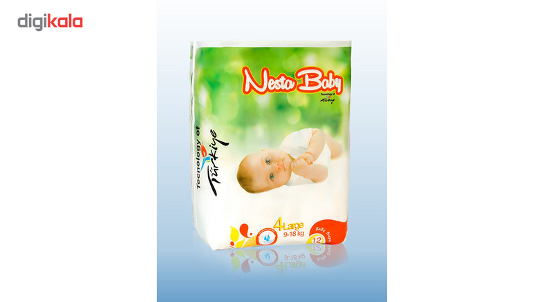 پوشک نستابیبی مدل Large سایز 4 بسته 12 عددی پوشک نستابیبی مدل Large سایز 4 بسته 12 عددی