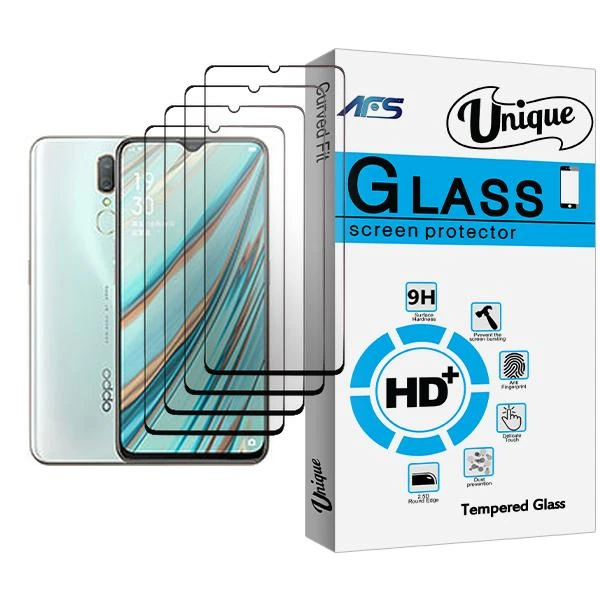 محافظ صفحه نمایش ای اف اس مدل Unique Glass MIX004 مناسب برای گوشی موبایل اوپو A9x بسته چهار عددی