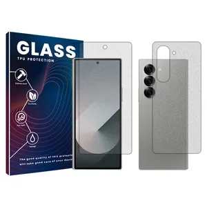 Glass Resistant model matte screen protector suitable for Samsung Galaxy Z Fold6 mobile phone along with the back of the phone