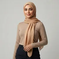 روسری زنانه مدل مینی اسکارف ساده نخ اسلپ کد 2